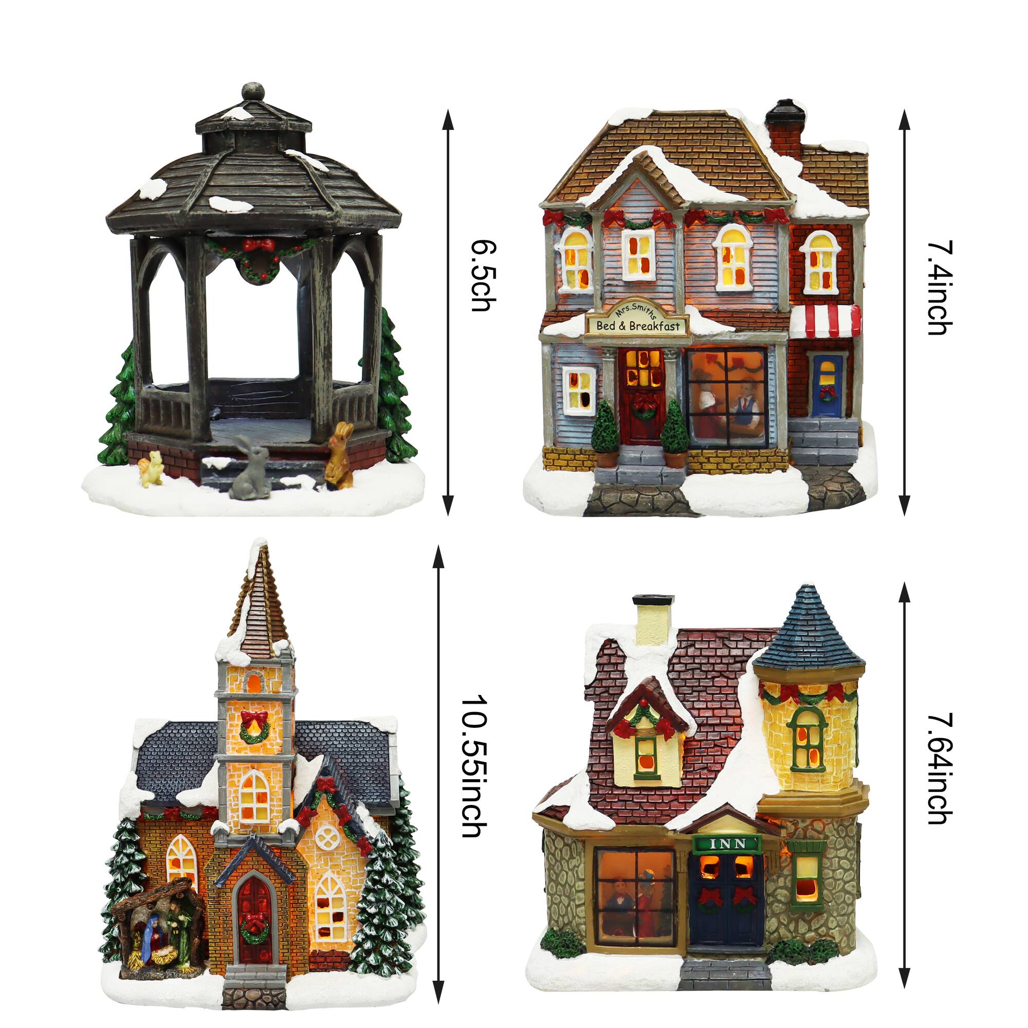 Moments in Time Christmas Village Tabletop Décor Set